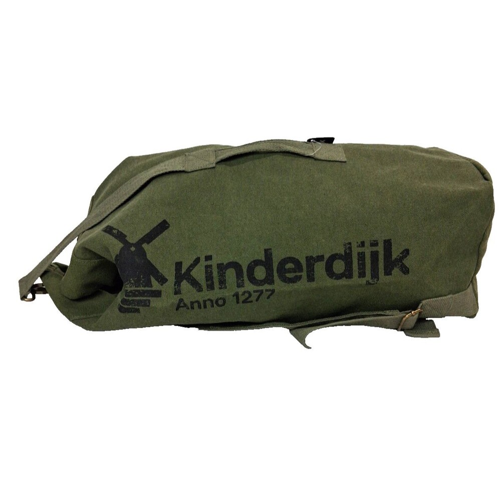 Kinderdirk NWT Canvas Army Green Logo Shoulder/ Backpack Duffel Sailor's Bag